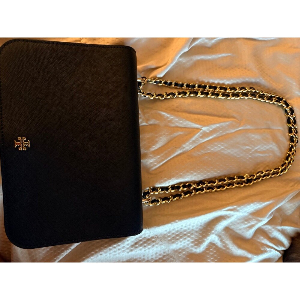 TORYBURCH Tory Burch Chain Shoulder Bag Leather Navy